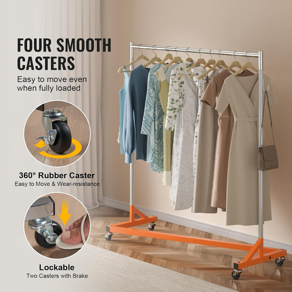 VEVOR Z Rack, 300 lbs Industrial Grade Z Base Garment Rack, 24" x 63&quo...