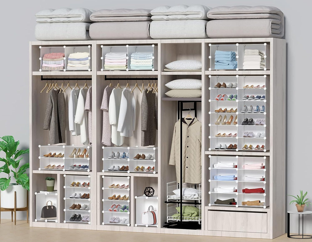 HOMIDEC Shoe Storage, 10-Tier Shoe Rack Shoe Organizer for Closet