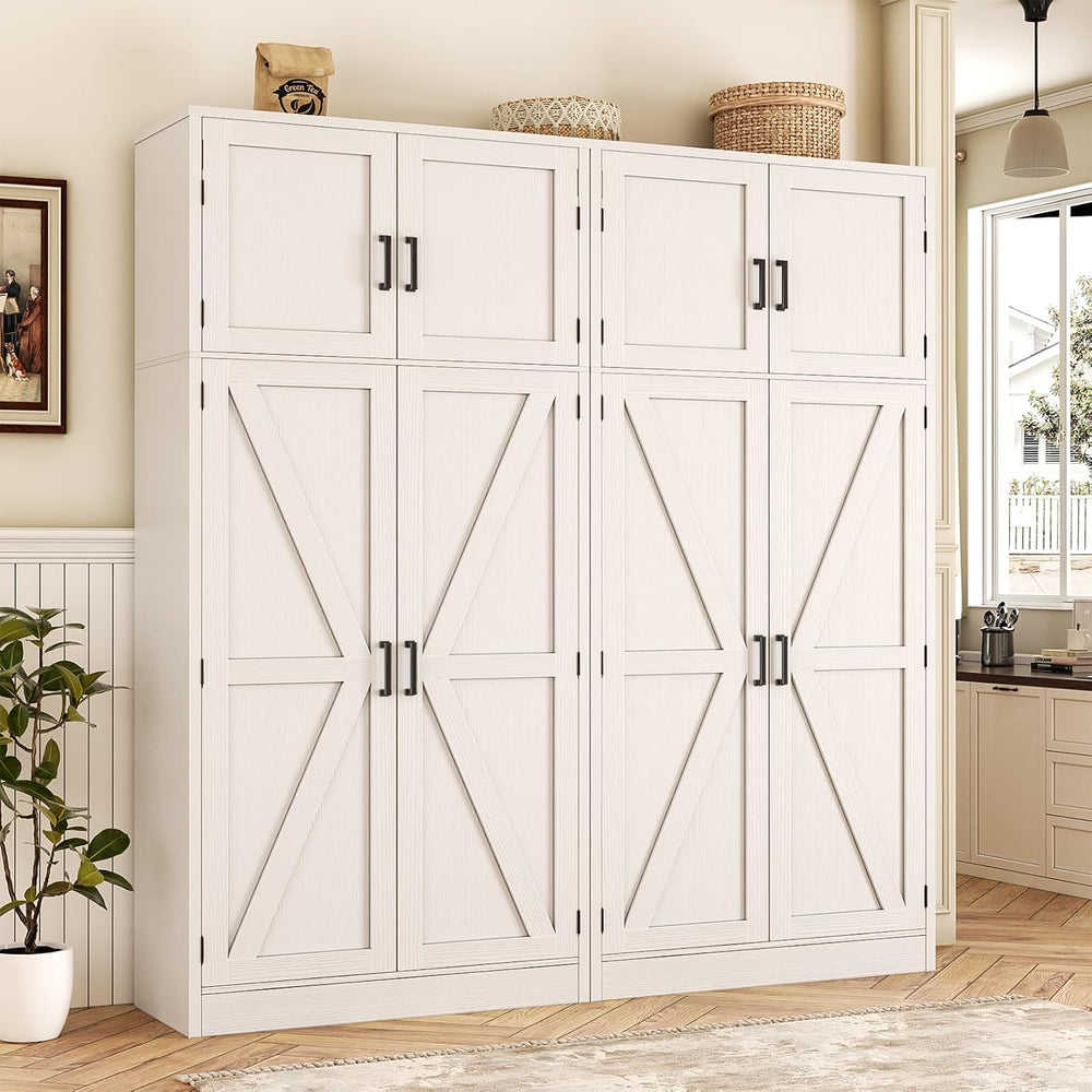 Unikito 71” Tall Kitchen Pantry Cabinet with Adjustable Shelves, 2 Pack