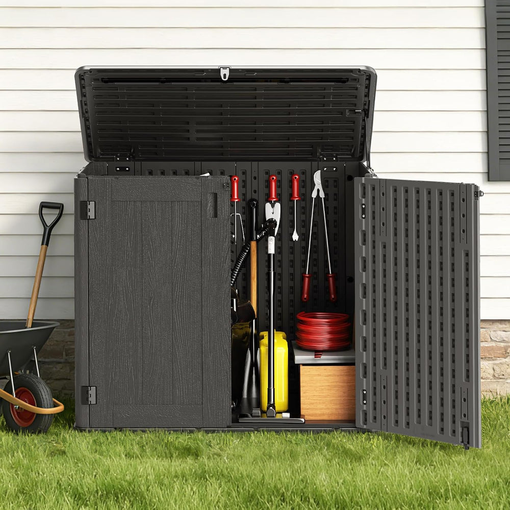 Outdoor Storage Cabinet Waterproof 31 Cu.Ft with Lockable Doors