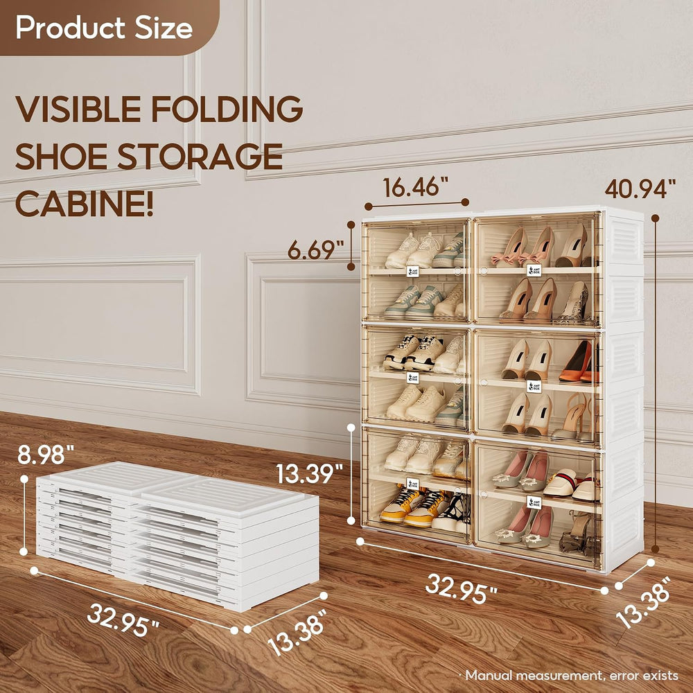 ANTBOX Portable Shoe Rack Organizer for Closet Entryway, Stackable Sneaker St...