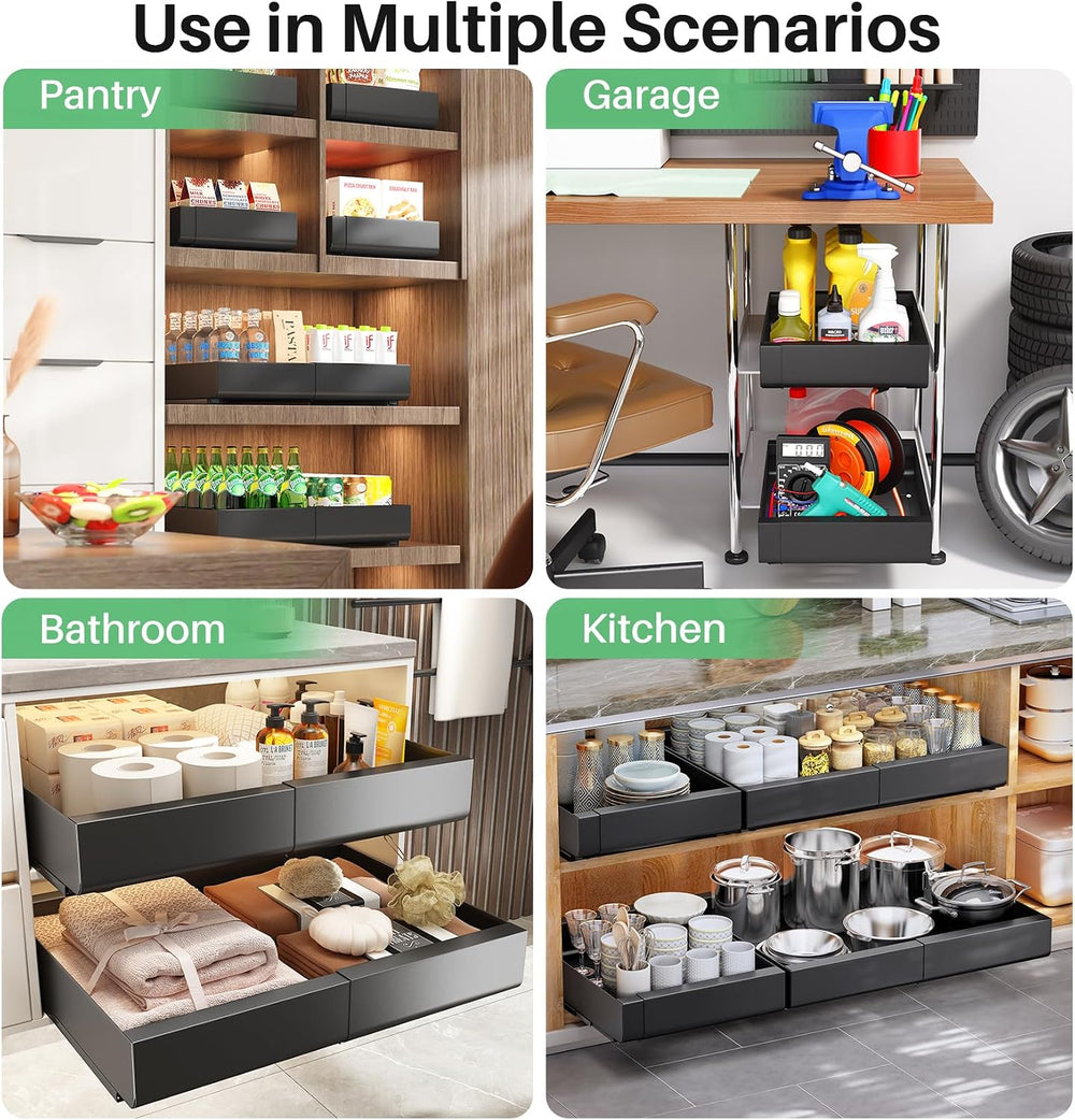 Pull out Cabinet Organizer, Expandable(12"-20") Heavy Duty Slide ou...