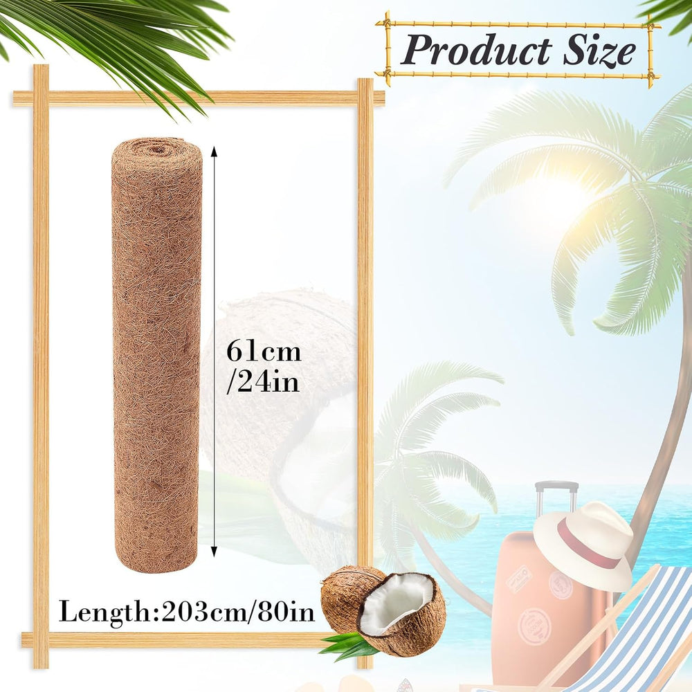 Jetec 3 Rolls Coco Coir Liner Roll, 24 x 80 Inch