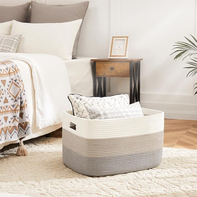 Blanket Basket, Rectangle Woven Baskets