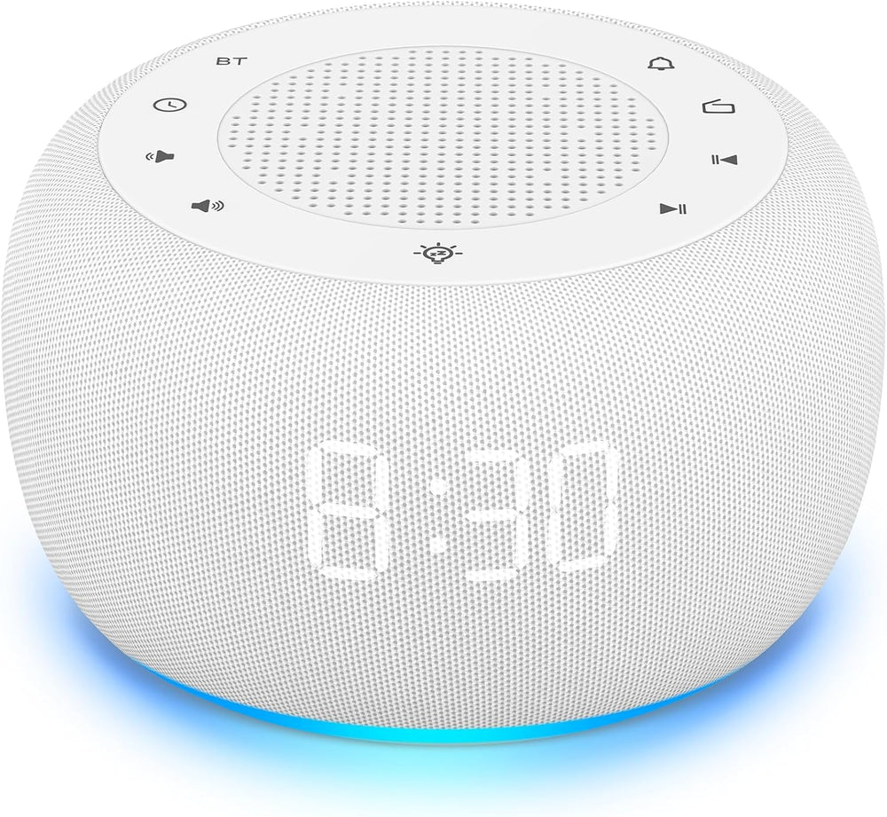 BUFFBEE Alarm Clock Radio with Rechargeable Battery & Bluetooth Speaker