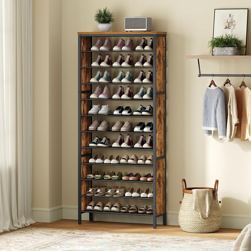 YATINEY 12-Tier Tall Shoe Rack, Large Shoe Storage Organizer for Closet