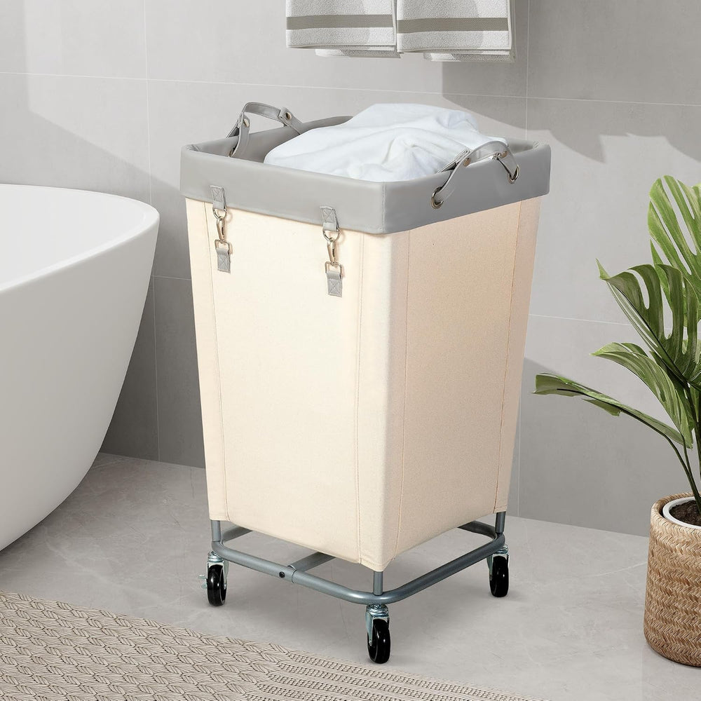 STO STO Laundry Hamper with Wheels, 160L Rolling Laundry Sorter Cart with Hea...