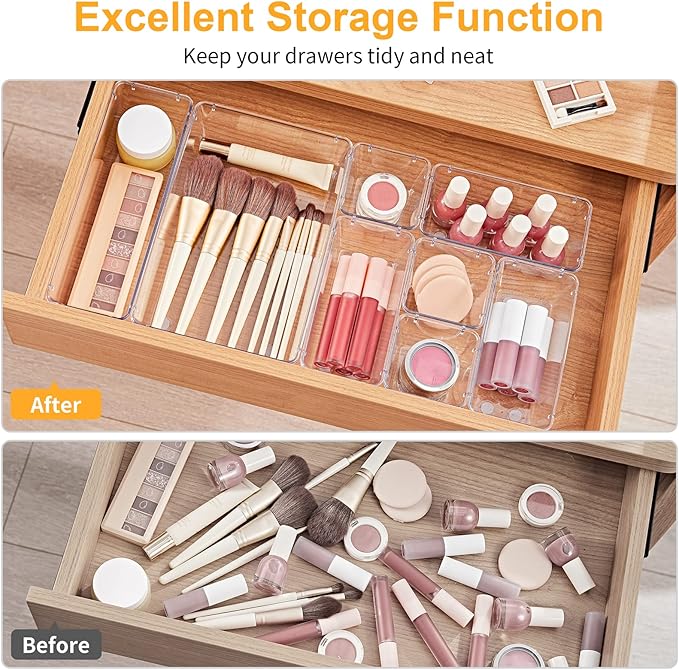 SMARTAKE 28 Piece Drawer Organizers