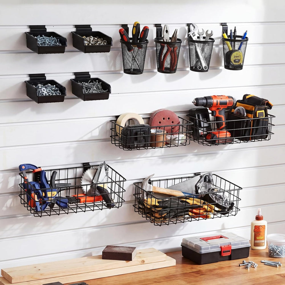 Wesiti 12 Pack Slatwall Accessories Set Metal Pegboard Hanging Storage