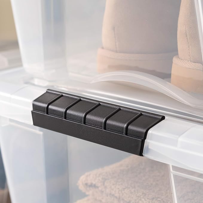 IRIS USA 32 Qt Stackable Plastic Storage Bins (6-Pack)