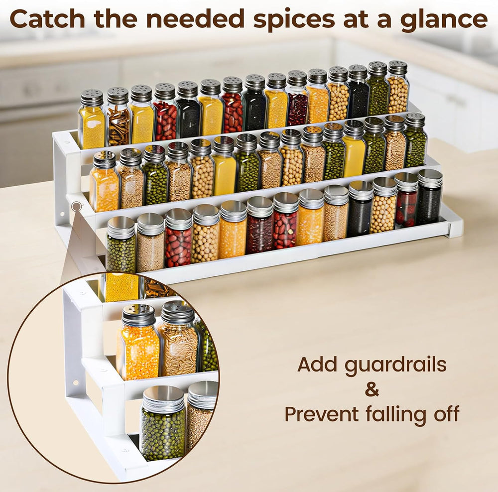 3-Tier Spice Rack Organizer for Kitchen Cabinet or Pantry, 16"-29" ...