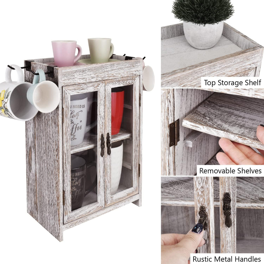 Ikee Design Wooden Countertop Storage Cabinet. Customizable Organizer with Ad...
