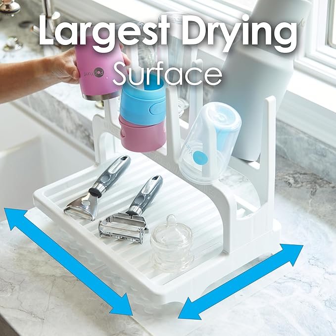 PopYum Seattle Gray Space Saving Drying Rack from 100% Recycled Bottles