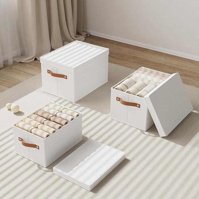Fabric Storage Bins, Clothes Boxes (5 Pack)