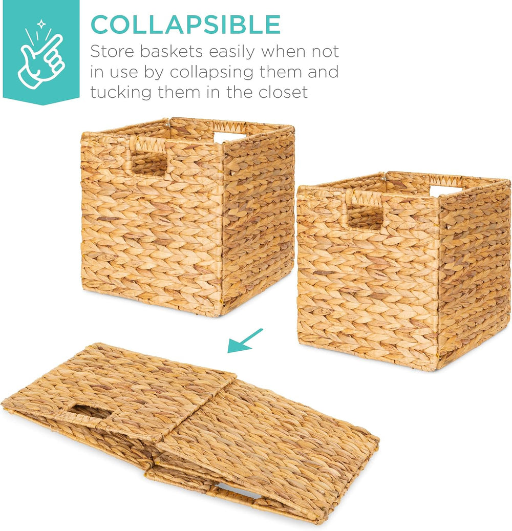 Best Choice Products 12x12in Hyacinth Baskets, Rustic Set Of 5 Multipurpose C...