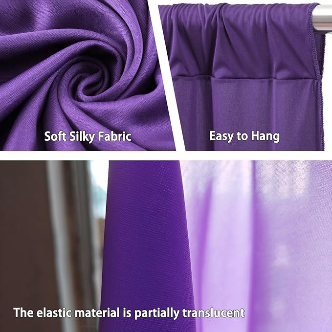 10 x 7 Feet Purple Backdrop Curtain for Partie, Background Curtains for Photo...