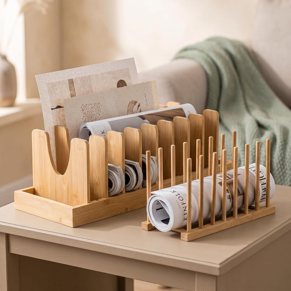 Expandable Bamboo Lid Rack & Drainer