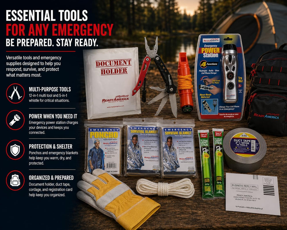 Professional Emergency Survival Kit, 2-Person, 72-Hour, 3-Day Earthquake Emer...