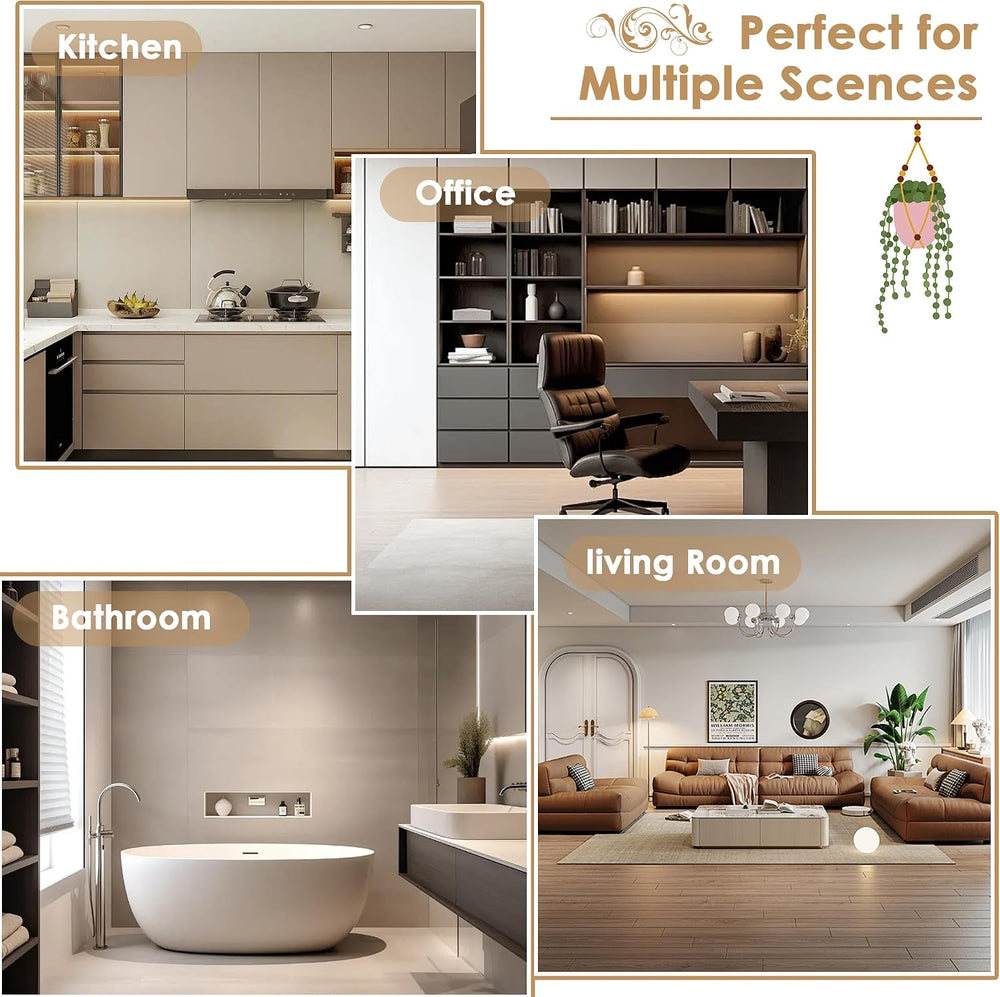 FOTOSOK 6-Tier Bamboo Shelf with Adjustable Shelves, Bamboo Kitchen Cabinet
