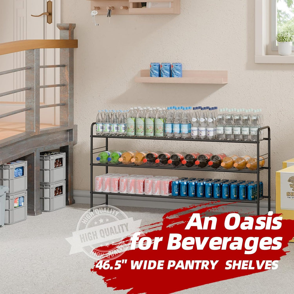 3 Tier Shoe Rack for Closet, 44 Inch Extra Long Shoe Storage Organizer for Sh...