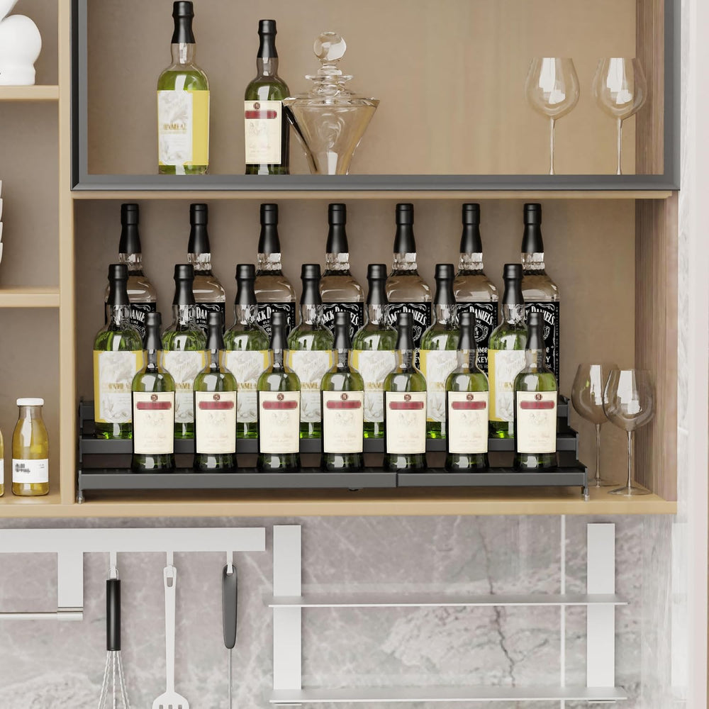 Expandable Spice Rack organizer with 3-Tier step shelf,Modern Design heavy du...