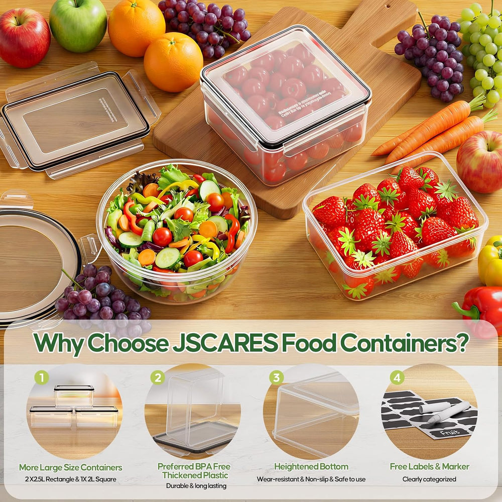62 PCS Large Food Storage Containers with Lids (31 Lids & 31 Containers)