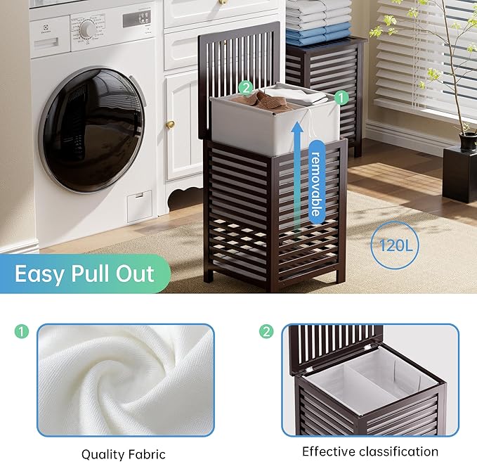 SMIBUY Double Laundry Hamper