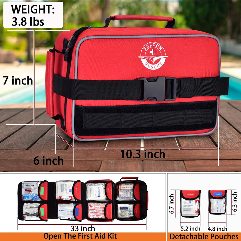 418-Piece First Aid Kit for Home, Travel, Camping, Hiking & Outdoor Emerg...