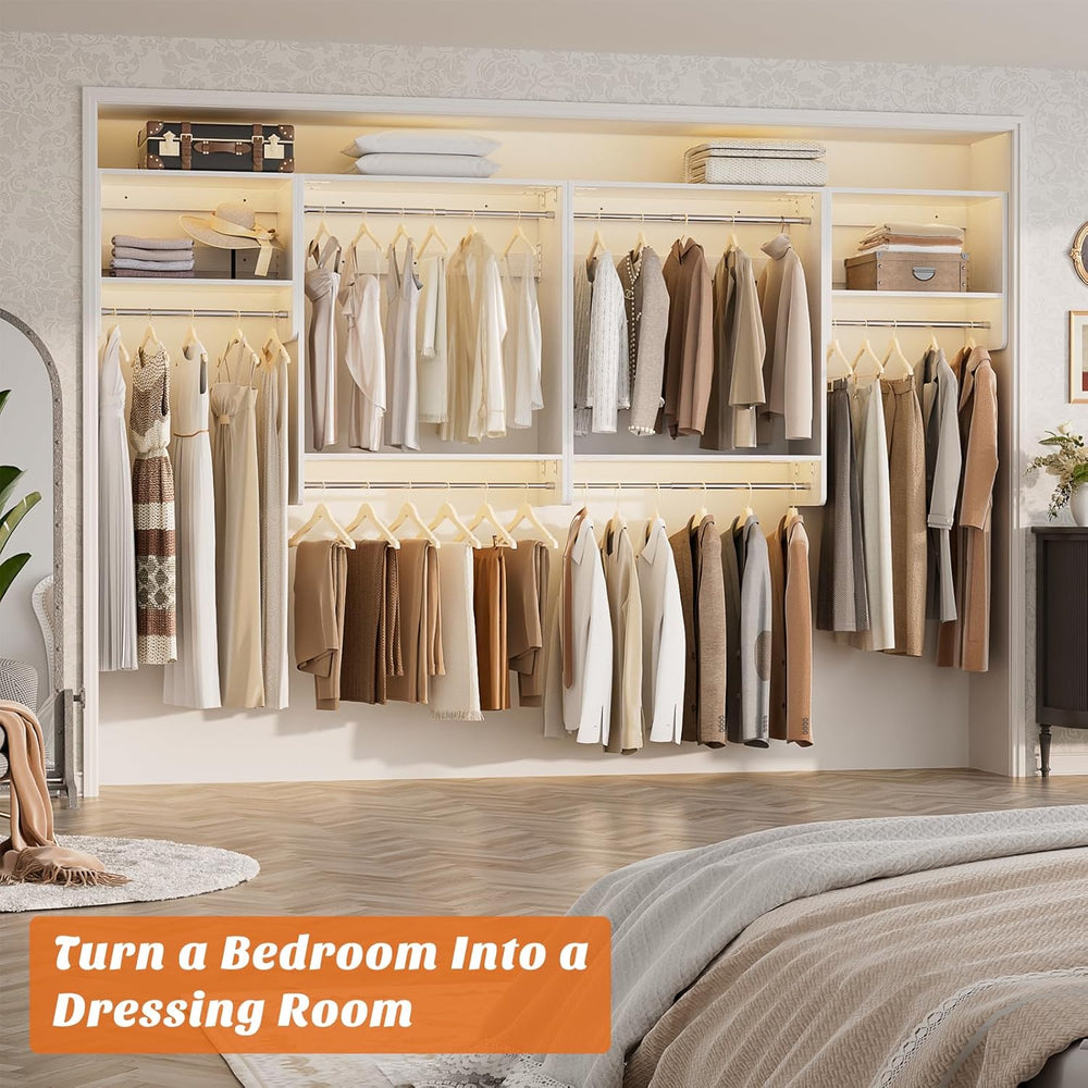 Unikito 36” - 60” Closet System, 5FT Walk in Closet Organizer Starter Kits wi...