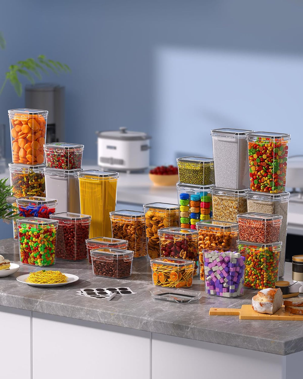 KEMETHY Airtight Food Storage Containers with Lids, 24 PCS, BPA-free
