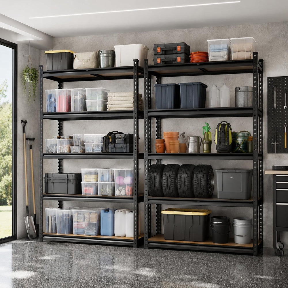 2 Pack Garage Shelving, 36"W x 16"D x 72"H, 5-Tier Storage Rack