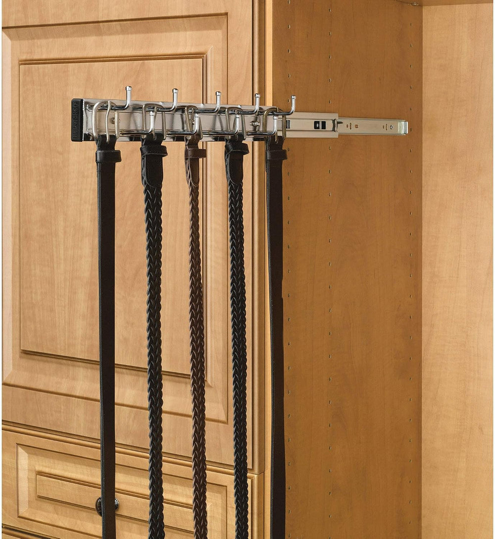 Rev-A-Shelf Sliding Belt Rack for Closets, Min Opening Width 2.5", 2 Pack