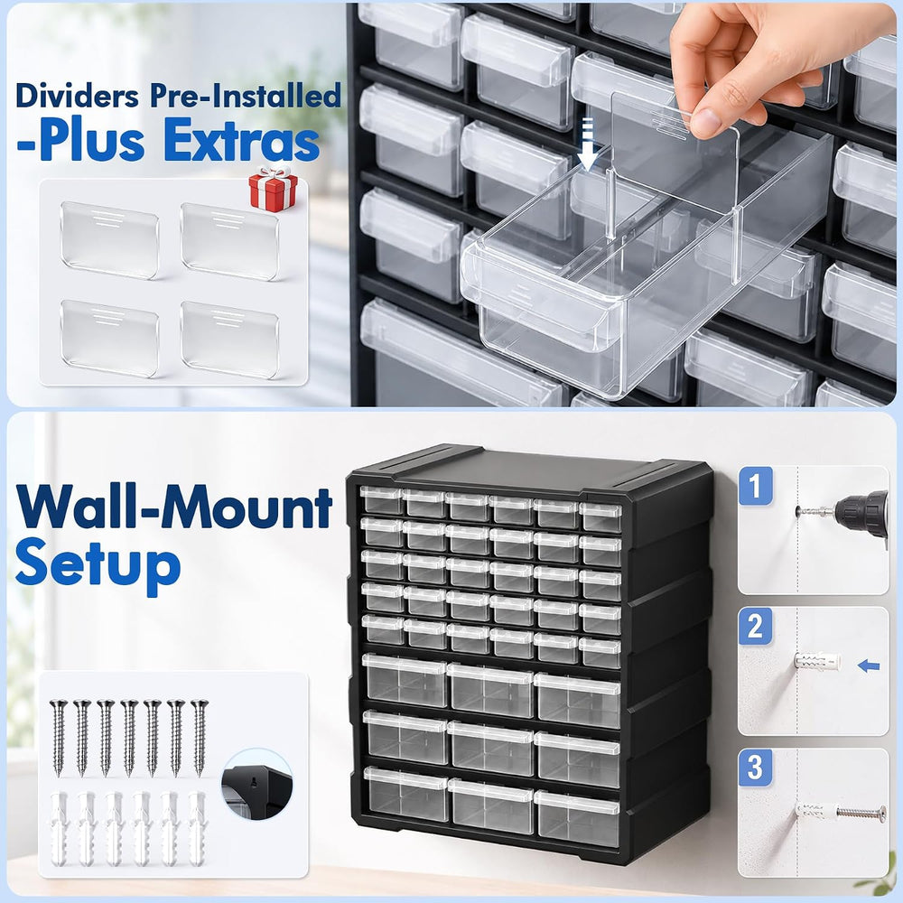 Drawer Organizer Craft Organizers and Storage with Dividers Labels Thicker