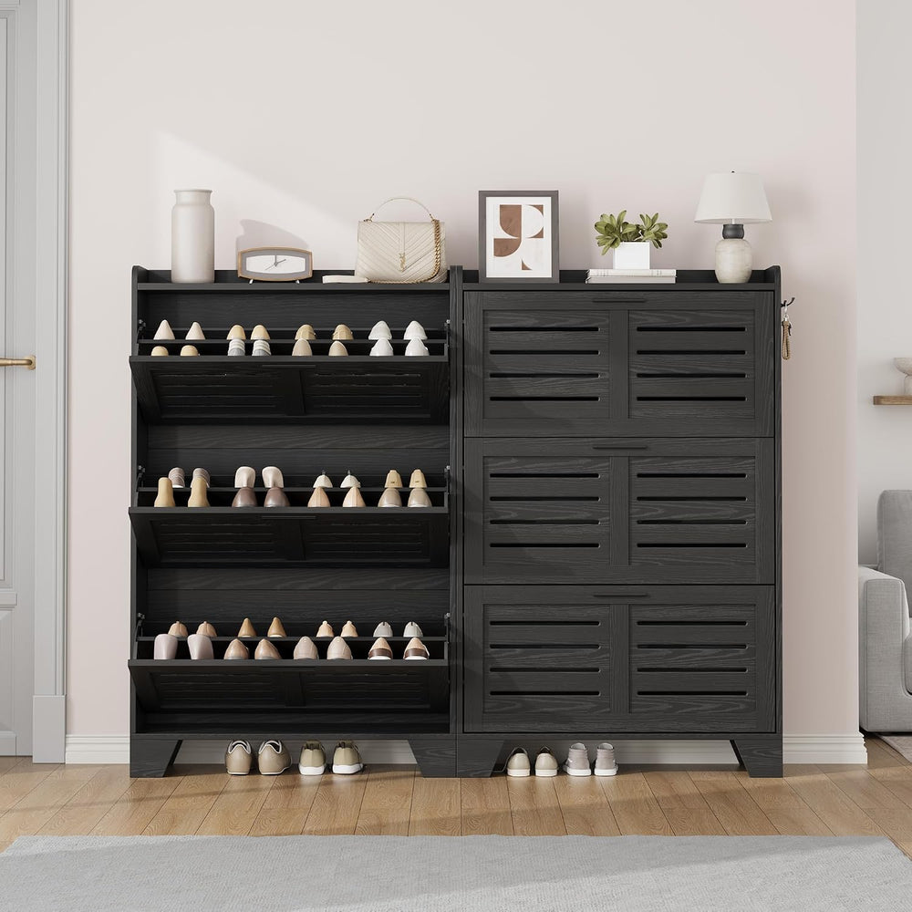 IDEALHOSUE Shoe Cabinet Storage for Entryway, Slim Shoe Storage Cabinet with ...