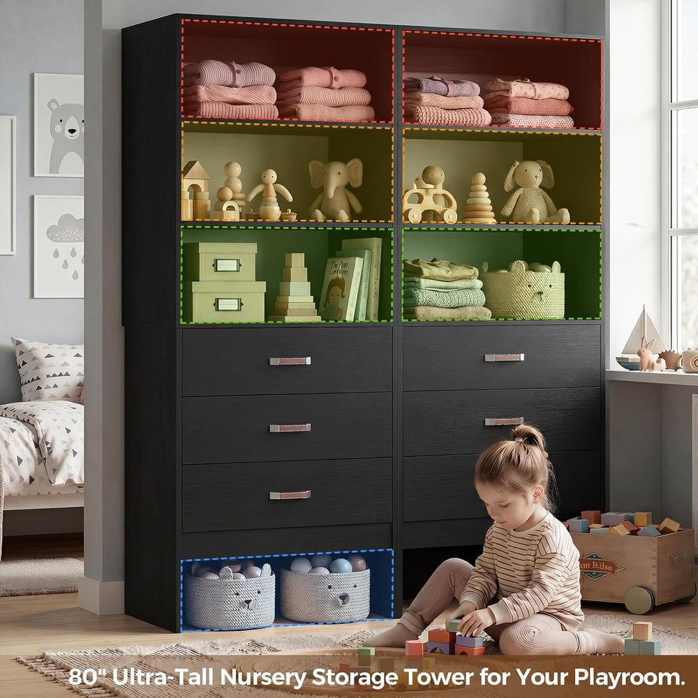 Armocity 4FT Closet System with Leather Handles, 48" Walk-in Closets Sto...