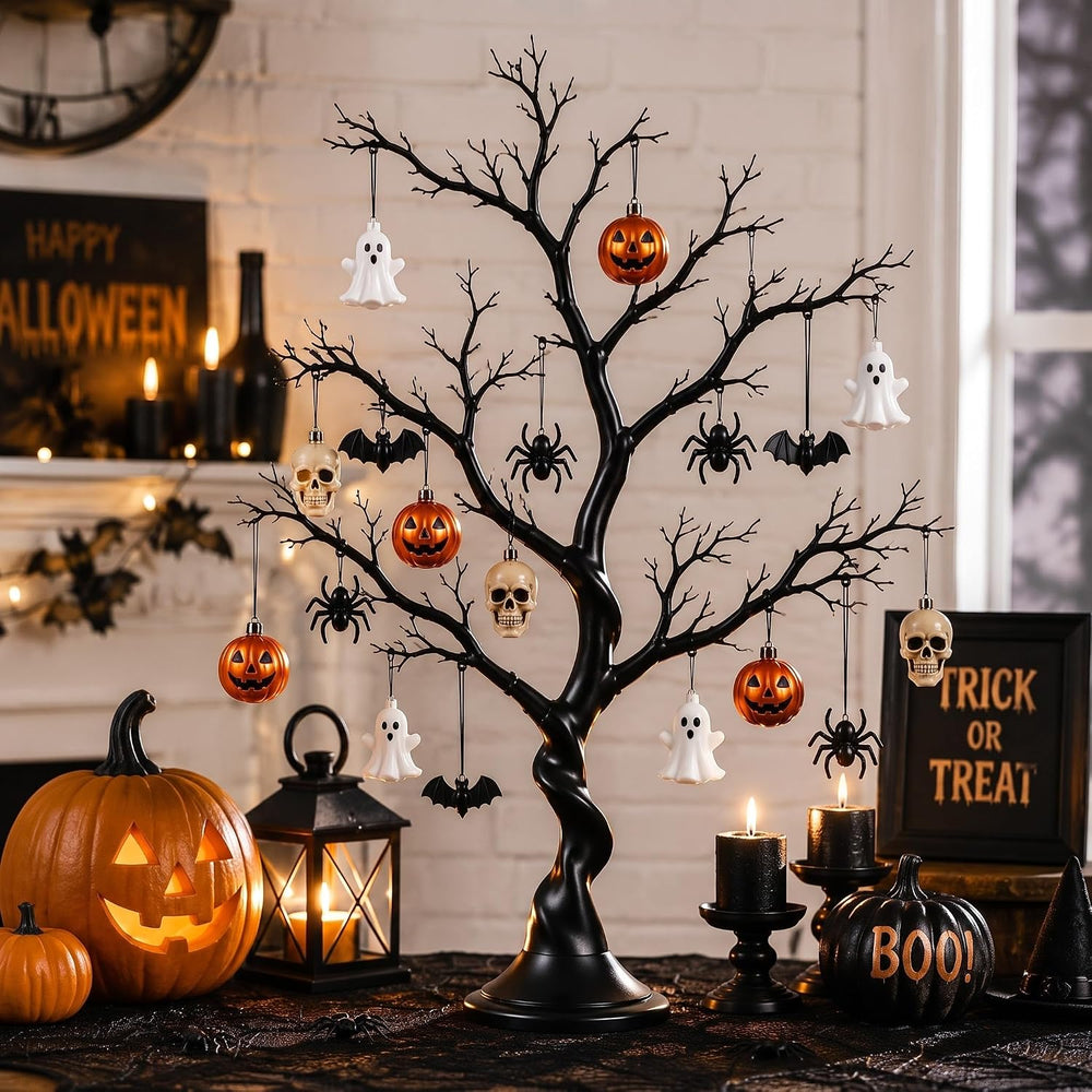 Jetec Halloween Christmas Tree Centerpieces Table 30 in Manzanita, Black