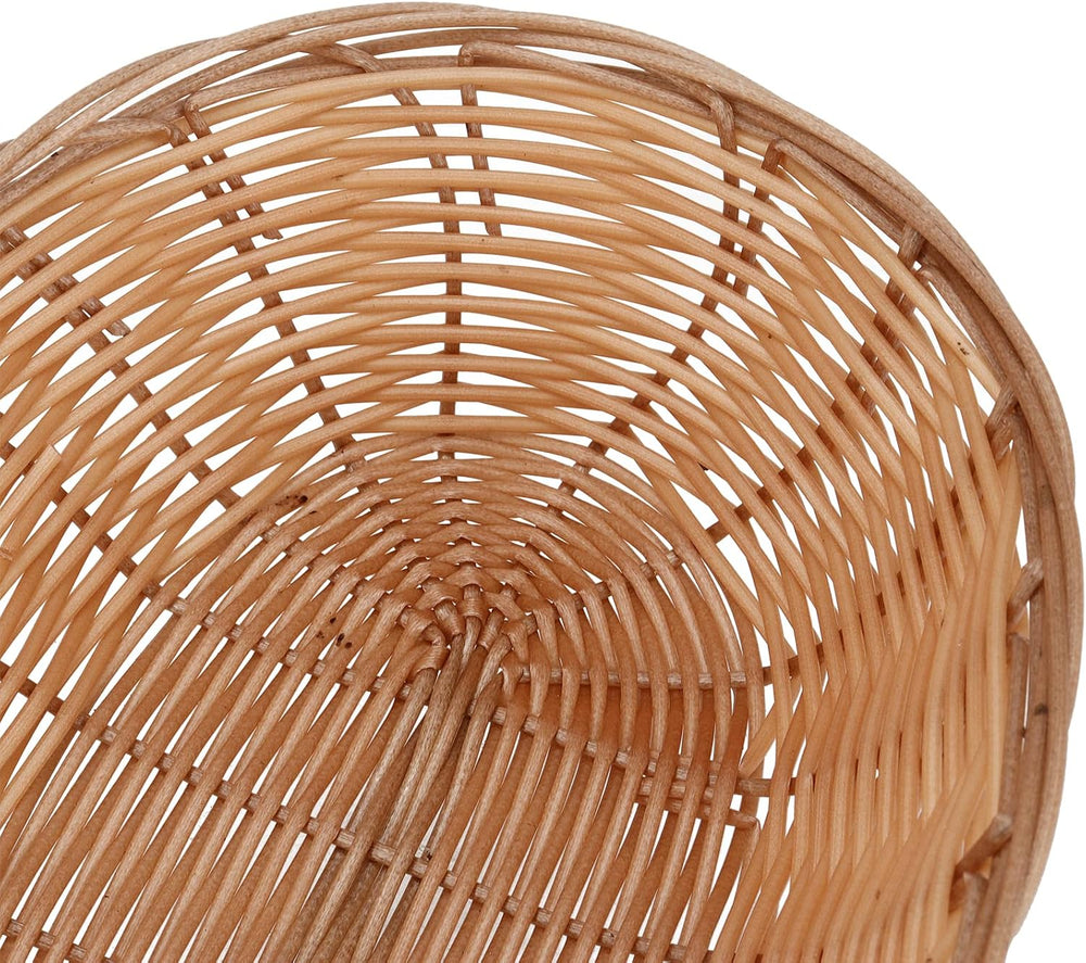 HOZEON 15 Pack Plastic Oval Basket, 11 x 7.87 x 2.8 Inches Wicker Bread Baske...