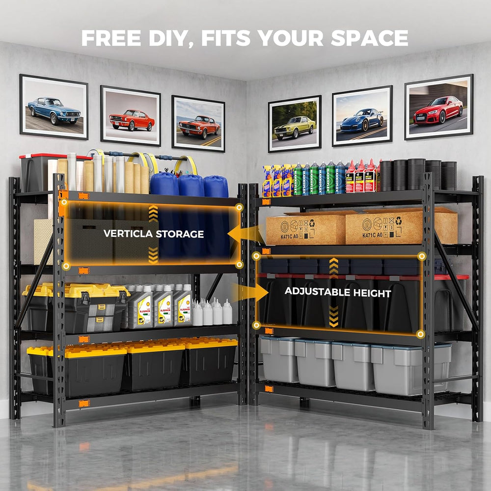CAMMOO 6000LBS Heavy Duty Storage Shelves, 72''W x 24''D x 72...