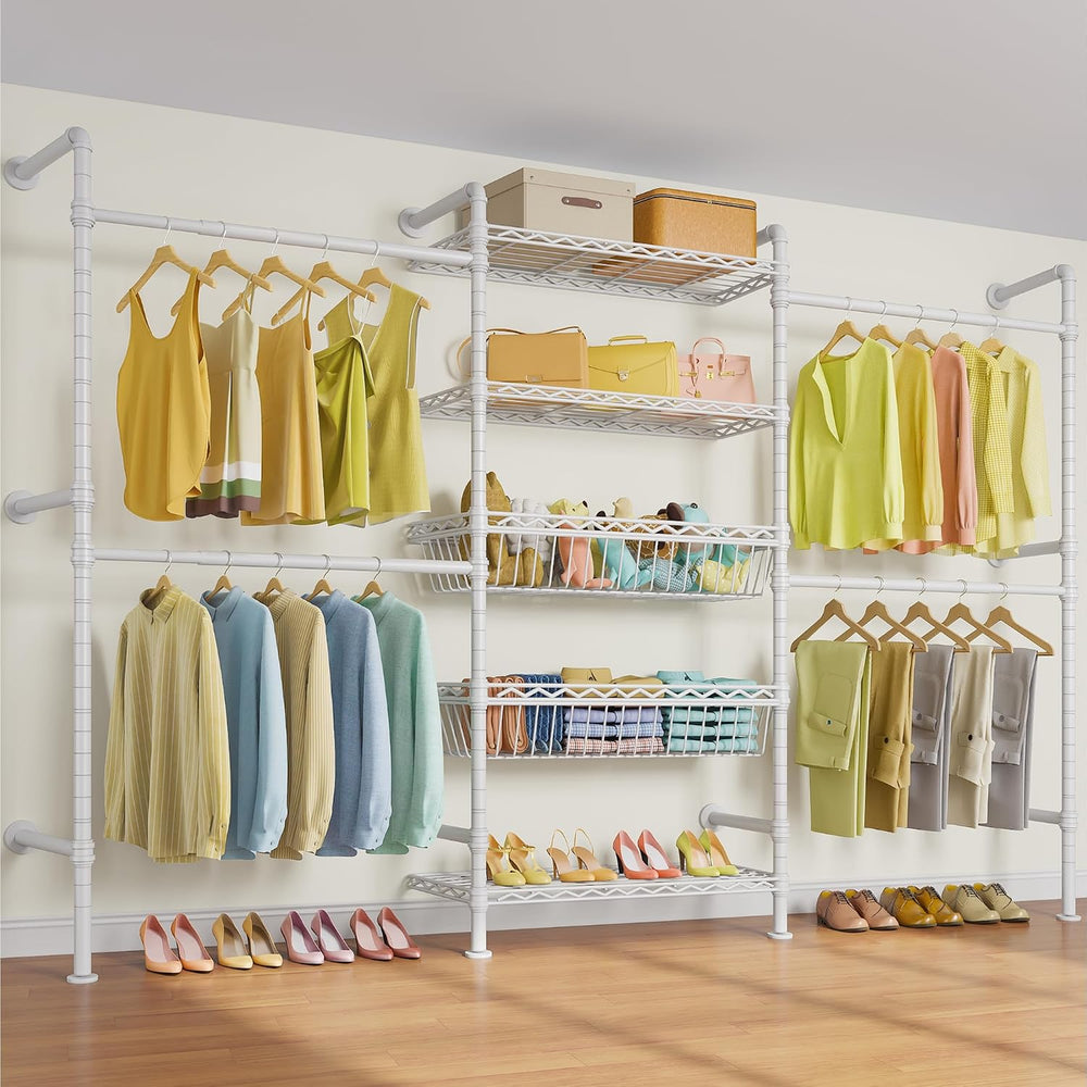 Timate X3i Garment Rack for Hanging Clothes Load 980lbs, Expandable Wall Moun...