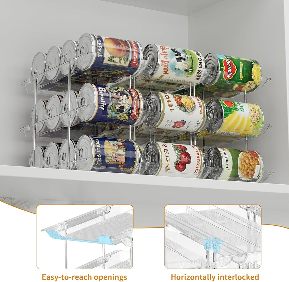 LXLXXL Can Organizer for Pantry Canned Food Storage Goods Holders 3 Tier