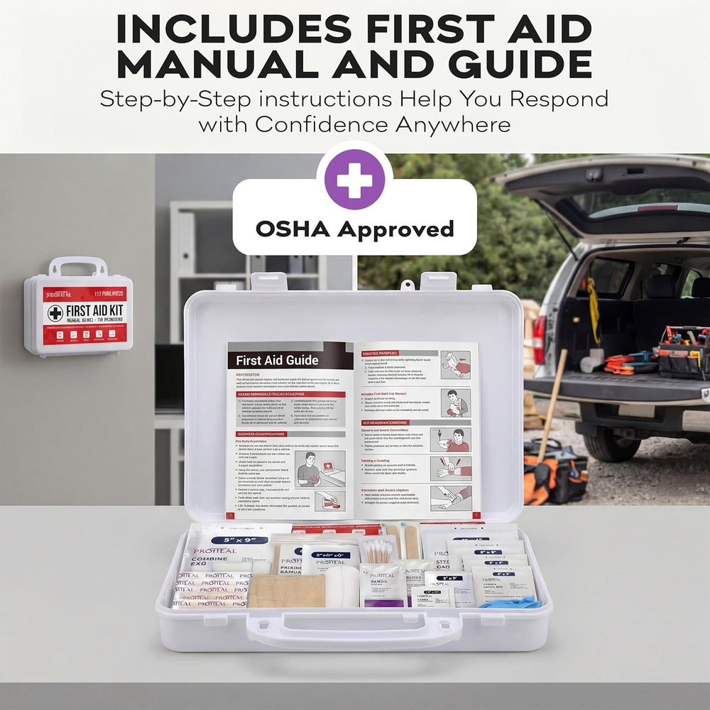 50 Person OSHA Compliant First Aid Kit for Businesses, Vehicles, Trucks, Cons...