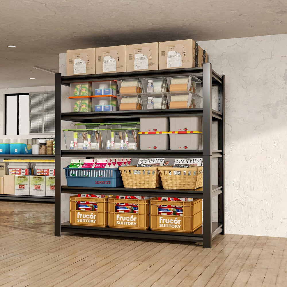 24" W Garage Shelving,5-Tier Heavy Duty Shelving Unit,3000LBS Adjustable...