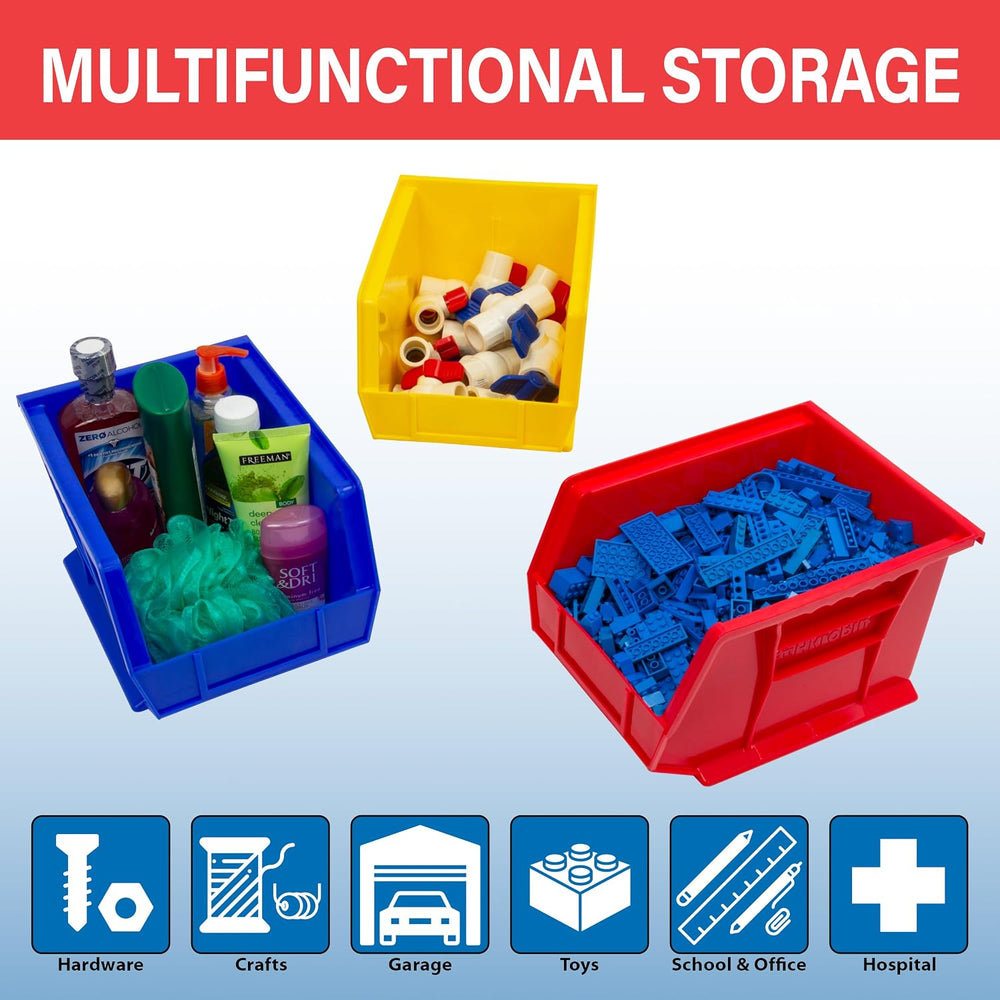Akro-Mils 30239 AkroBins Plastic Storage Bins, 11"x8"x7", blue...