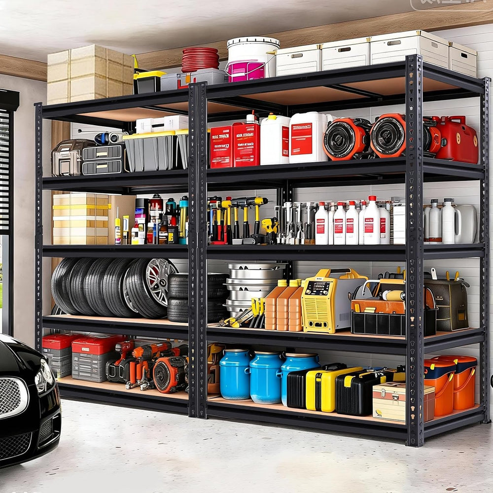 72" H Garage Storage Shelves,Storage Shelves Heavy Duty,2400LBS Heavy Du...