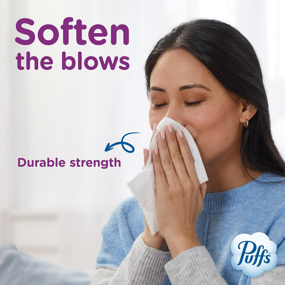 Puffs Facial Tissue Ultra Soft Non-Lotion, 18 Cube Boxes, 56 Facial Tissues p...
