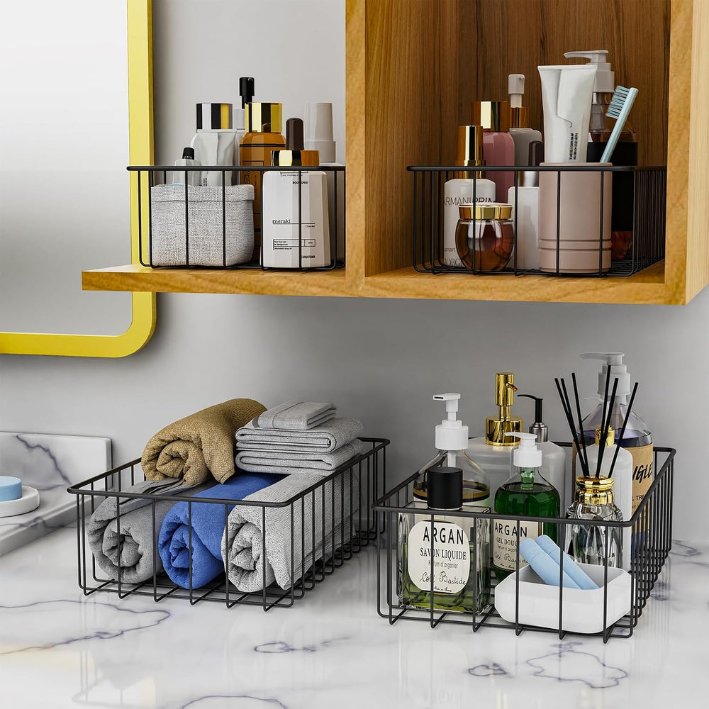 Joben Oligey 12 PACK (3 Szie) Small Wire Storage Baskets for Organizing,Pantr...