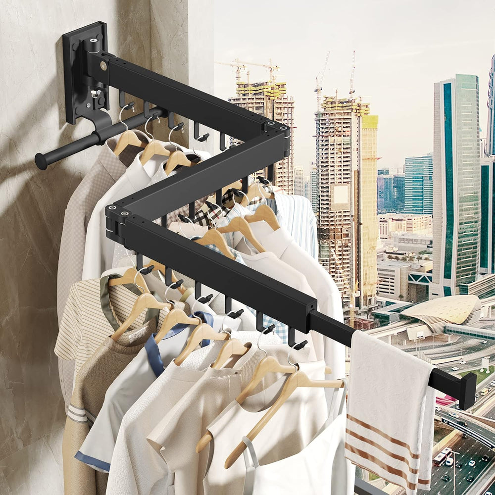 BOQORAD Drying Rack Clothing, Retractable Clothes Drying Rack,Wall Mounted La...