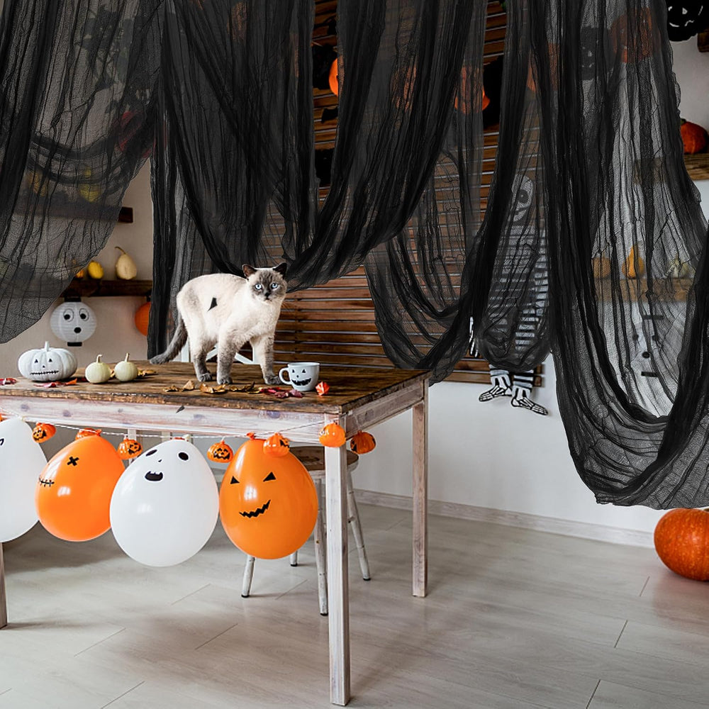 600"x85" Large Halloween Creepy Cloth, Spooky Fabric Gauze for Part...