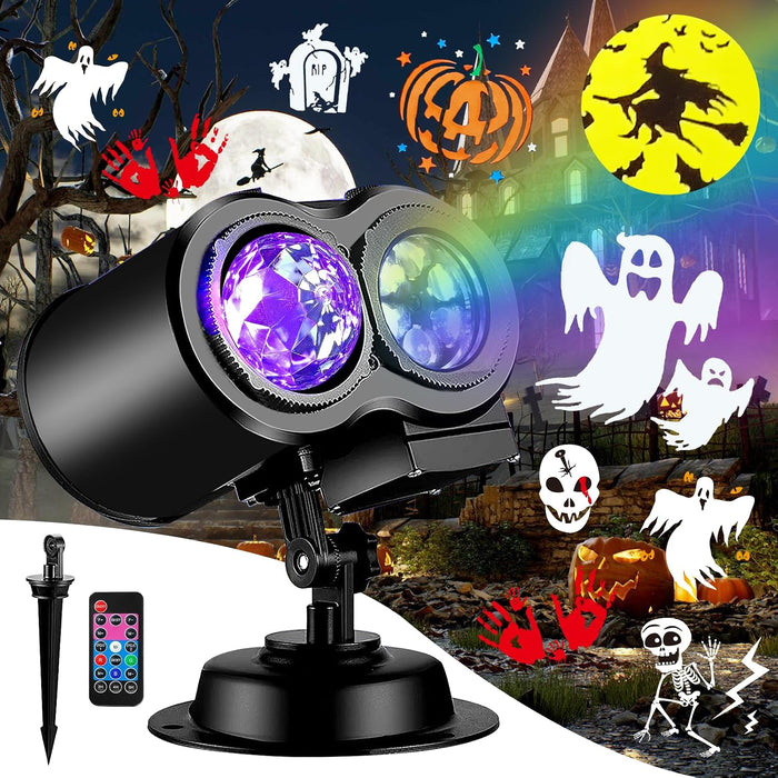2026 Brighter Halloween Projector Lights,FLITI 19HD Slide (Ocean Wave & Patterns),11 Themes Waterproof Holiday Projector with Remote for Halloween,Christmas Decorations Outdoor or Indoors
