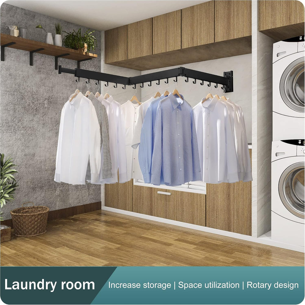 BOQORAD Drying Rack Clothing,Clothes Drying Rack Wall Mounted,Collapsible Han...